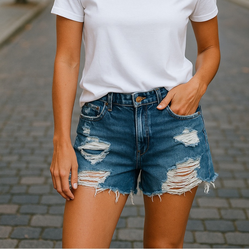 💥Rue21💥Distressed Blue Jean Shorts